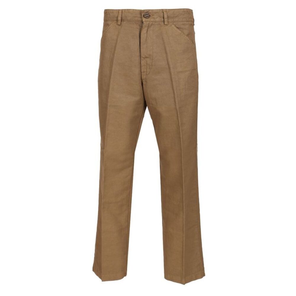 Original Vintage Men Cotton And Linen Blend Trousers